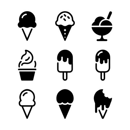 Ice Cream Icon Set Collectionのイラスト素材