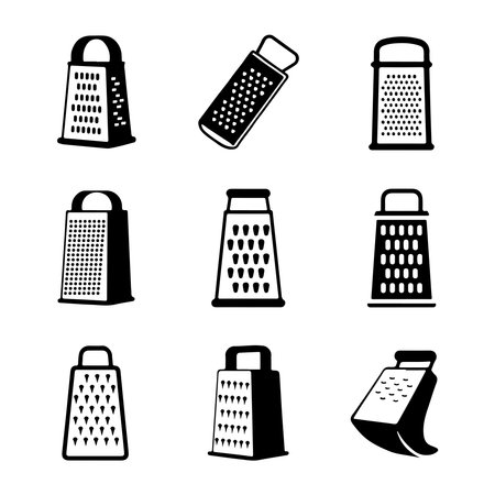 Cheese Grater Kitchen Tool Iconsのイラスト素材