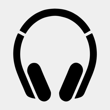 Vector illustration of over-ear headphones with audio indicator.のイラスト素材