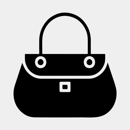 Simple Black Handbag Iconのイラスト素材