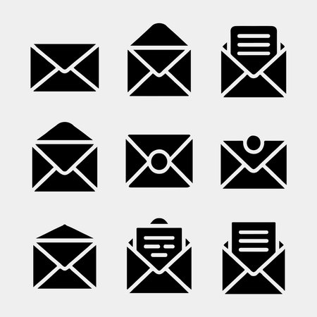 Vector Illustration of Various Email Envelopesのイラスト素材