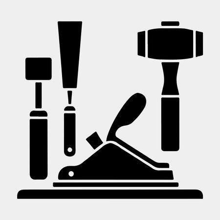 Vector Illustration of Woodworking Toolsのイラスト素材