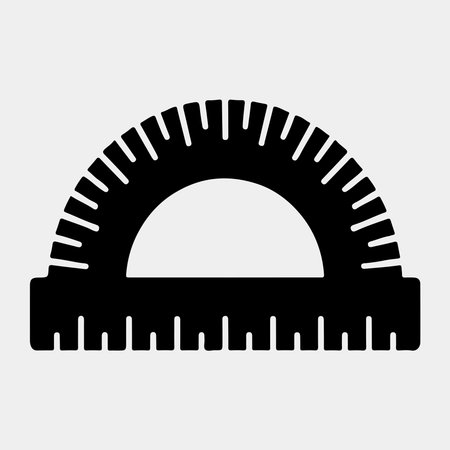 Vector illustration of a protractor.のイラスト素材
