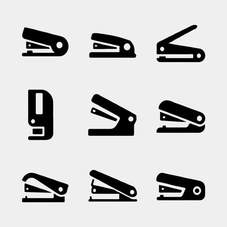 Collection of Different Stapler Iconsのイラスト素材