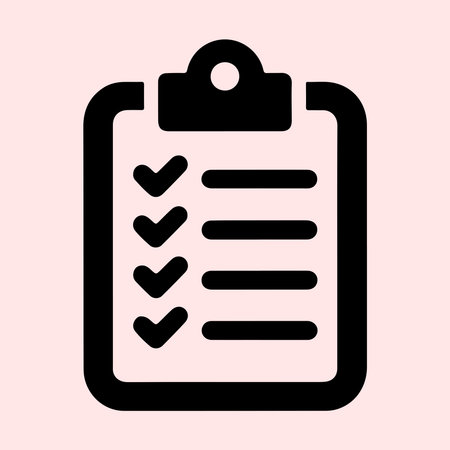 Simple Checklist Icon on Clipboardのイラスト素材