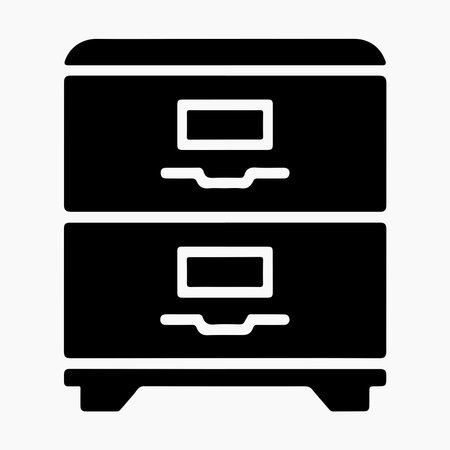 Drawer Filing Cabinet Icon editableのイラスト素材