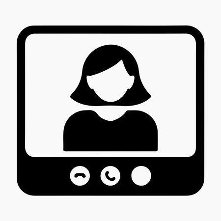 Businessman in a video conference callのイラスト素材