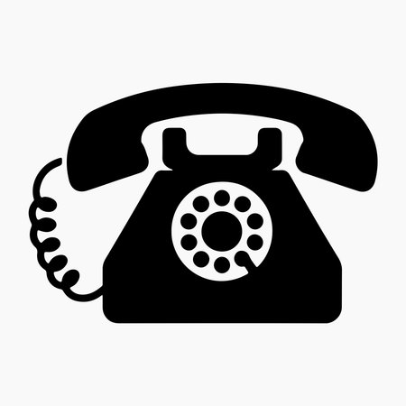 Vintage Rotary Dial Telephone Iconのイラスト素材