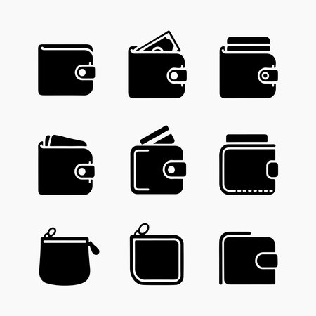 Vector Illustration of Various Wallet Stylesのイラスト素材
