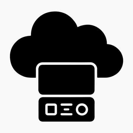 Cloud-based Document Storage Iconのイラスト素材
