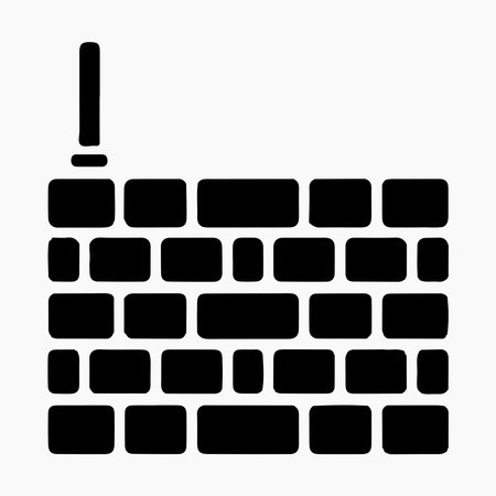 Firewall graphic with brick wall designのイラスト素材