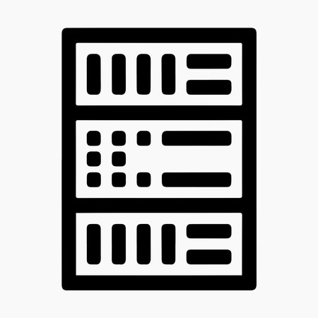 Vector illustration of a server rack.