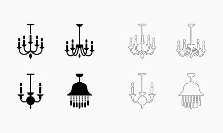 Various Chandelier Designsのイラスト素材