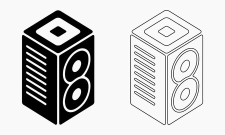 Vector illustration of an isometric server or data center buildingのイラスト素材