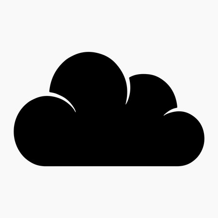 Modern Cloud Outline Icon for Web and Digital Graphicsのイラスト素材