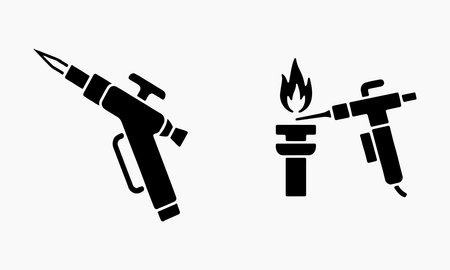 Plumbing torch illustration isolated on white backgroundのイラスト素材