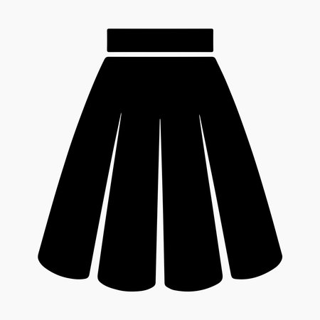 Solid skirt icon isolated on white backgroundのイラスト素材