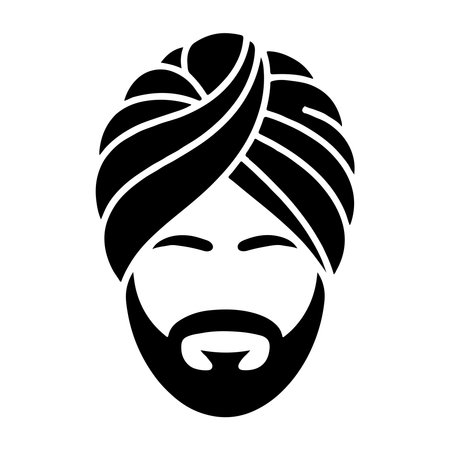 A clean, minimalist icon representing a turban, presented as a single isolated object on a white background.のイラスト素材