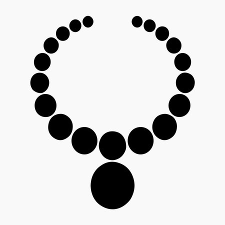 Minimal necklace solid icon for jewelry design, accessories branding, creative fashion projects and professional illustrationのイラスト素材