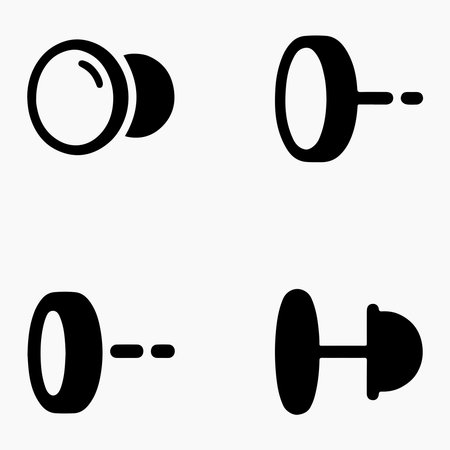 Jewelry stud earrings solid icons set designed for accessories, fashion, branding, creative projects, and professional artwork.のイラスト素材