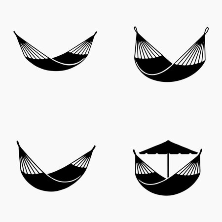 Hammock garden furniture stylish solid pack ideal for outdoor leisure and comfortのイラスト素材