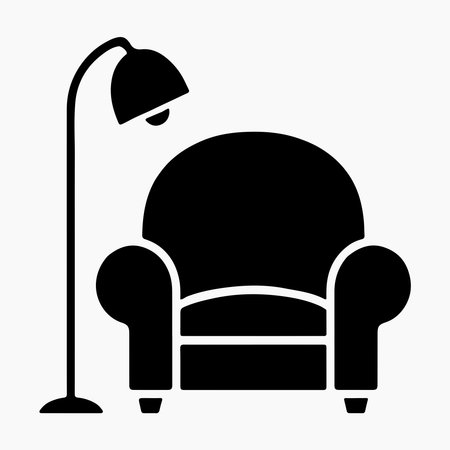 Reading nook chair household solid graphic perfect for interior home decorationのイラスト素材