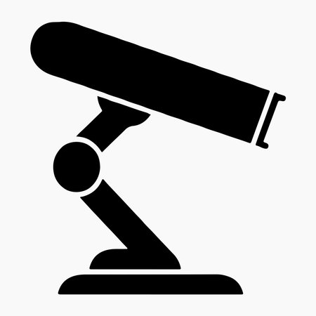 A solid icon representing a document camera scanner, presented clearly on a white background for easy integration.のイラスト素材