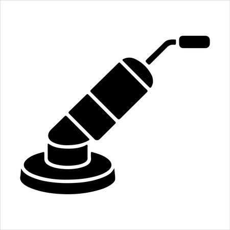 A clean, solid icon representing an angle polisher, presented in a simple and clear design isolated on a white background.のイラスト素材