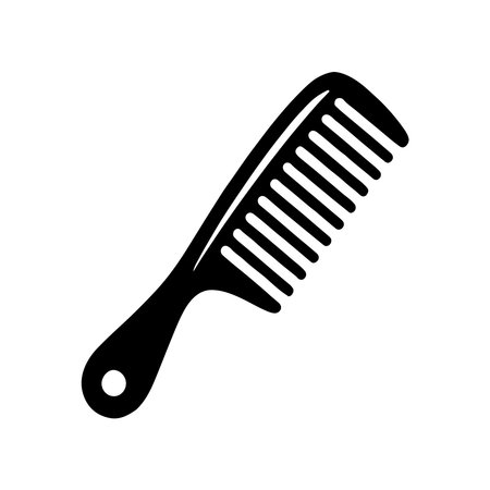 A single, solid icon of a decorative hair comb presented clearly on a white background.のイラスト素材