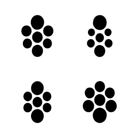 A collection of solid icons representing cluster earrings. Each icon is presented clearly isolated on a white background for versatile use.のイラスト素材