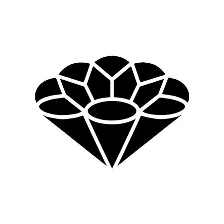A single, solid pearl gem icon presented clearly isolated on a clean white background.のイラスト素材