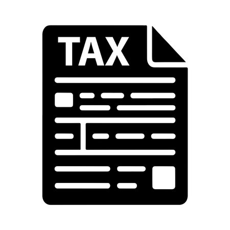 A clean, solid icon representing a tax form, suitable for financial applications and documents.のイラスト素材