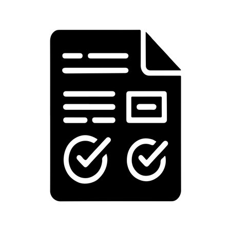 A clean, solid icon representing a report or document, suitable for business, data analysis, and organizational contexts.のイラスト素材