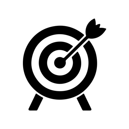 A single, solid target goal icon presented clearly on a plain white background for versatile design applications.のイラスト素材