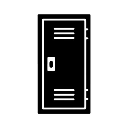 A single, solid locker icon presented clearly on a clean white background, perfect for digital interfaces and design projects.のイラスト素材