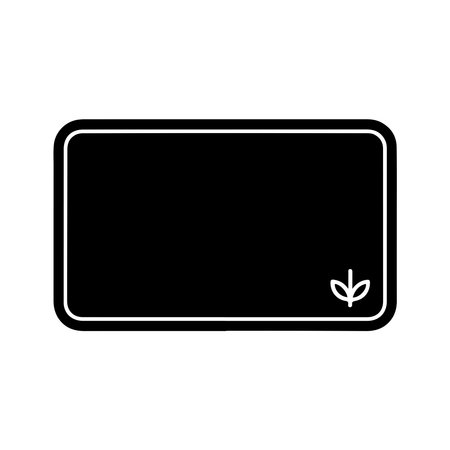 A clean, solid icon representing a desk mat, presented in isolation on a white background for easy integration.のイラスト素材