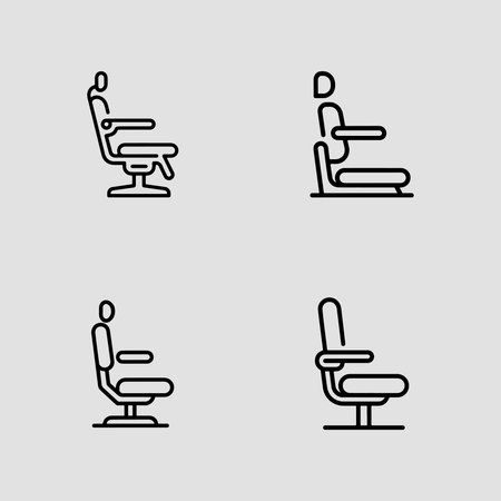 Featuring laptop stand adjustable tablet stand and seat cushion icons this set supports flexible device positioning seating comfort and ergonomic balance for modern workstations and workspace planning platformsのイラスト素材