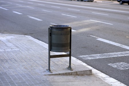 Little bin, urban forniture, Barcelona, Spainの写真素材