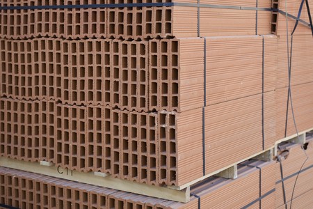 Bricks at a construction site