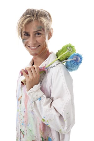 Painter womanの写真素材