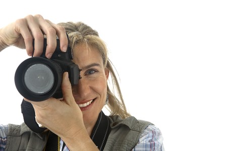 Photographer taking pictureの写真素材