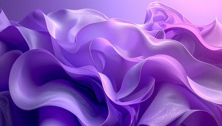 3d render of abstract background with purple wavy liquid. 3d illustrationの素材