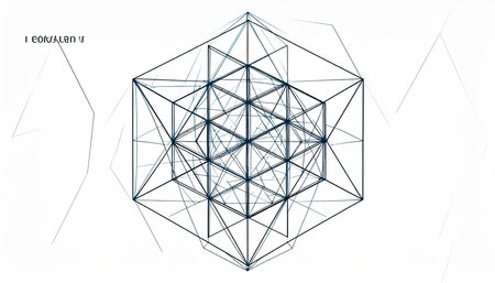 Abstract polygonal background with connected lines and dots. Vector illustration.の素材