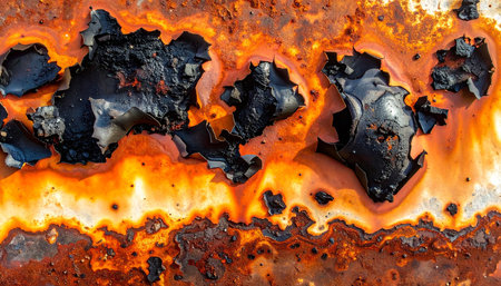 Rusty metal background. Rusty metal background with streaks of rust.の素材