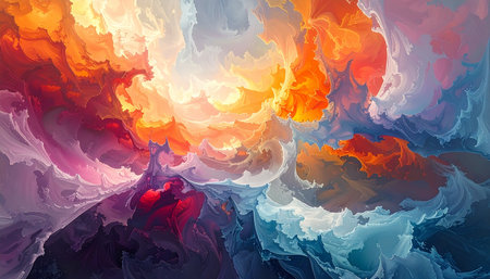 Abstract background. Colorful palette. Raster fractal graphics.の素材