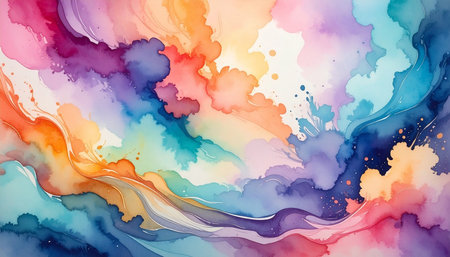 Abstract watercolor background. Colorful vector illustration for your design.の素材