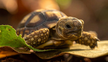 African Spurred Tortoise - Geochelone sulcataの素材