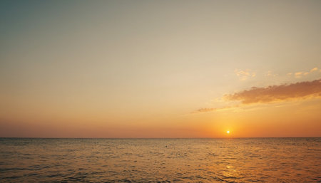 Beautiful sunset above the sea. Sunset over the sea. Beautiful sunset over the sea.の素材