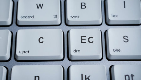Close up of a computer keyboard with the word e-commerce written on itの素材