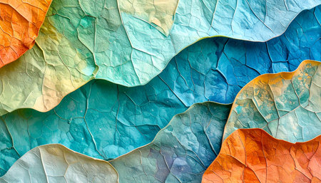 abstract background with multicolored pieces of paper, close upの素材
